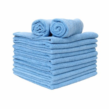 MONARCH Microfiber Hand Towels 15 x 24  Blue , 12PK M915210B